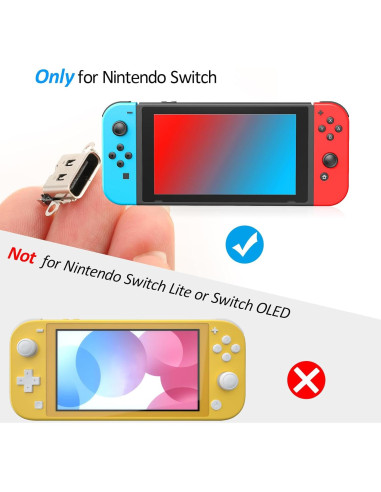 Reemplazo Puerto Carga Nintendo Switch + Tornillos y Herramientas