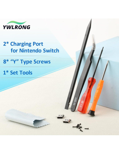Reemplazo Puerto Carga Nintendo Switch + Tornillos y Herramientas