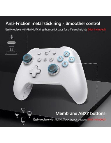 Controlador GuliKit KK3 para PC y Consolas, Joysticks TMR