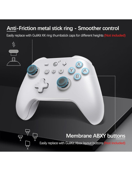 Controlador GuliKit KK3 para PC y Consolas, Joysticks TMR