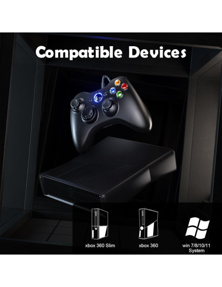 Controlador Gamrombo con cable para Xbox 360 y PC