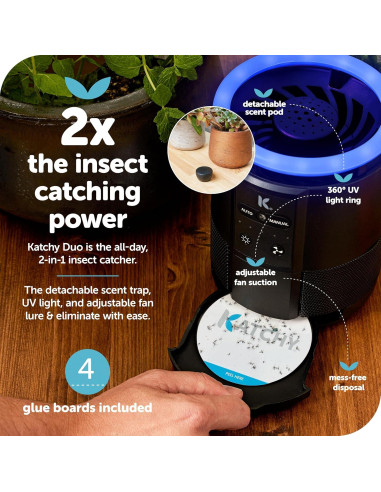 Trampa de Insectos Katchy Duo con Aroma - Interior - Negro
