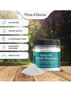Polvo Dental Natural Viva Doria 85g Blanqueador Menta 2