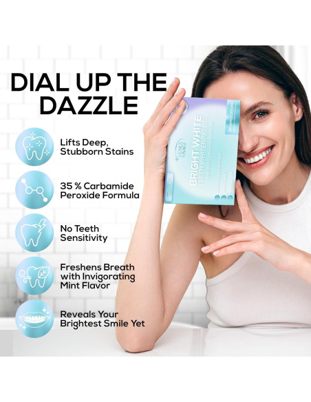 Kit de gel blanqueador dental Venus Visage 8 paquetes 35%