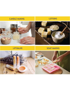 Pellets de Cera de Abeja Blanca Orgánica Beesworks 396g - Grado Cosmético 2