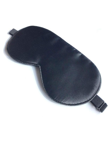 Máscara de dormir Mayxunbeauty de seda negra ajustable