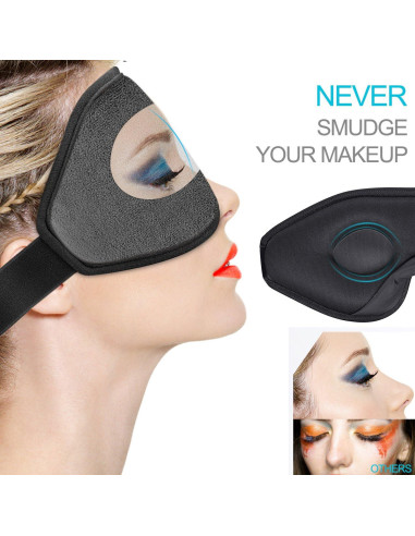 Máscara de Sueño LYOOLY 2 Piezas Ajustable 3D Gris