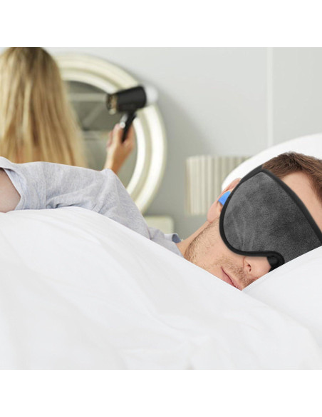 Máscara de Sueño LYOOLY 2 Piezas Ajustable 3D Gris