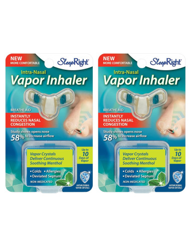 Inhalador de Vapor Nasal SleepRight - Alivio Congestión 2 Piezas