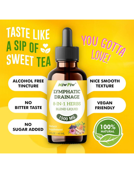 Gotas Drenaje Linfático Miw Piw 60 ml Suplemento Natural