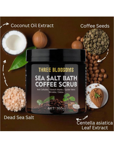 Exfoliante Corporal de Café Tres Flores 350g Anticelulitis