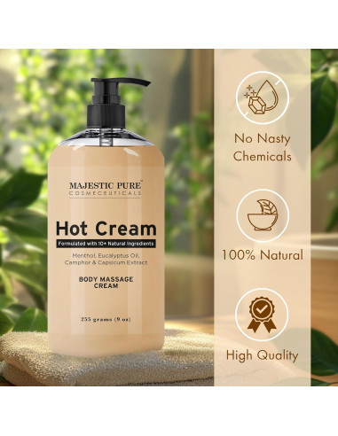 Crema Caliente Majestic Pure 300g Anticelulitis Hidratante