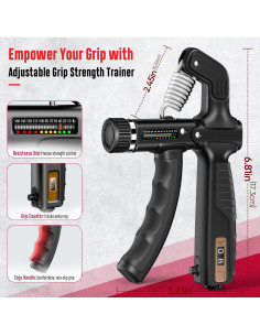 FitBeast Kit Entrenador de Fuerza de Agarre Ajustable 10-160 kg 2
