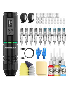 Kit de Tatuaje Inalámbrico HANGZHOU 1600mAh Pantalla LED