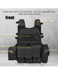 Chaleco Táctico AZB Ajustable Transpirable para Hombres 2