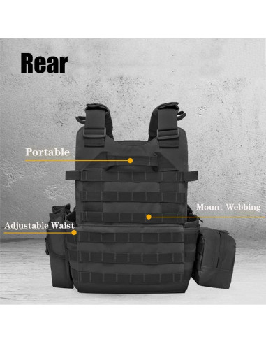 Chaleco Táctico AZB Ajustable Transpirable para Hombres