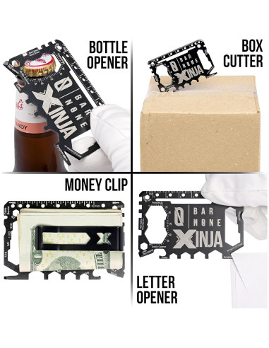 Multiherramienta de Tarjeta Xinja 50 en 1 Acero Inoxidable