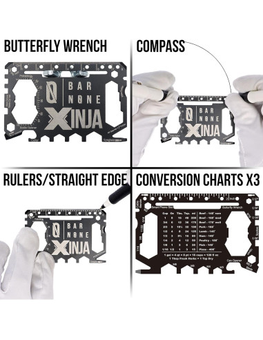 Multiherramienta de Tarjeta Xinja 50 en 1 Acero Inoxidable