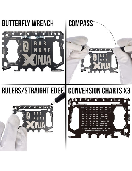 Multiherramienta de Tarjeta Xinja 50 en 1 Acero Inoxidable