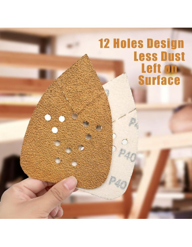 50 Almohadillas de Lija 40 Granos Black and Decker 95x135mm