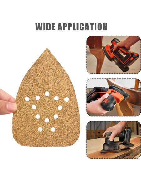 50 Almohadillas de Lija 40 Granos Black and Decker 95x135mm