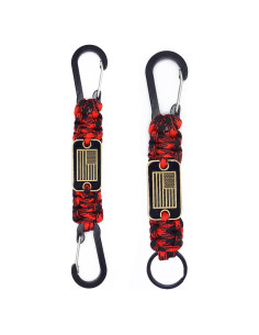 Llavero Paracord ZXKHYOR 2 Pcs Camo Rojo 16 cm Resistente