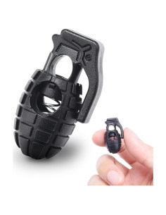 20 Cierres de Cordón Plástico Negro CooBigo 17x31.5mm