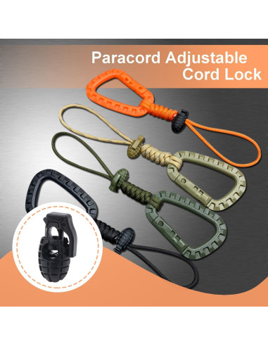 20 Cierres de Cordón Plástico Negro CooBigo 17x31.5mm