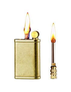 Encendedor Huaben GS123 Dorado Estriado 2 en 1 Camping