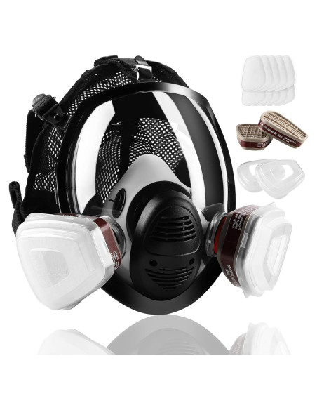 Máscara de Gas Reutilizable - Respirador Completo con Filtro Máscara de Gas Reutilizable - Respirador Completo con Filtro