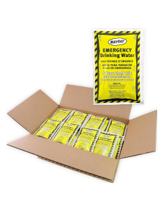 Agua de Emergencia Mayday 50 Pouches 125 ml Vida Útil 5 Años