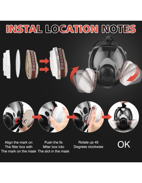 Máscara de Gas Reutilizable - Respirador Completo con Filtro Máscara de Gas Reutilizable - Respirador Completo con Filtro