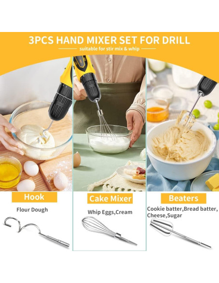 Juego de Accesorios Mezclador Mano Homicozy 3 Piezas Apto Lavavajillas