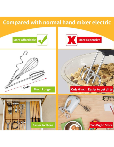 Juego de Accesorios Mezclador Mano Homicozy 3 Piezas Apto Lavavajillas