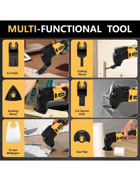 Multiherramienta Oscilante Labfintom 20V Inalámbrica 23 PCS