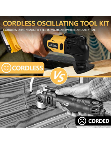 Multiherramienta Oscilante Labfintom 20V Inalámbrica 23 PCS