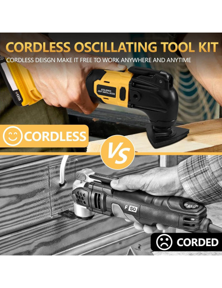 Multiherramienta Oscilante Labfintom 20V Inalámbrica 23 PCS