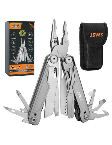 Alicate Multiusos JSWS 16-en-1 Acero Inoxidable Camping