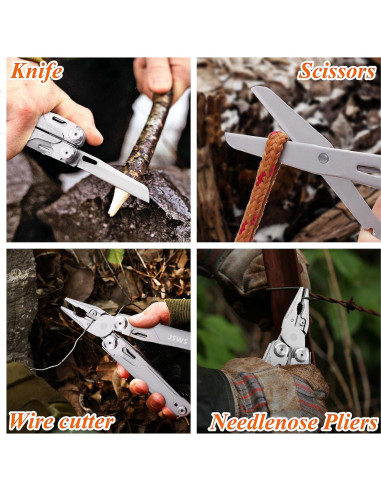 Alicate Multiusos JSWS 16-en-1 Acero Inoxidable Camping