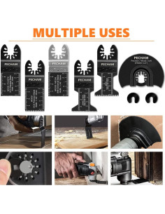 Hojas de Sierra Oscilantes PECHAM 24 Piezas Alta Calidad 2