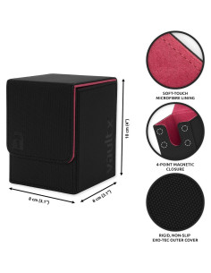 Caja de Almacenamiento Vault X para 80 Cartas TCG - Rosa 2