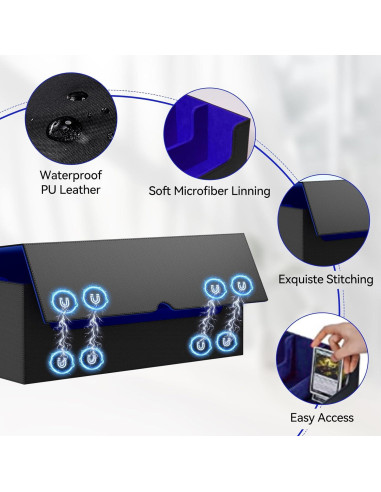 Caja de Almacenamiento de Cartas QCZBH Cuero PU 3000 cartas