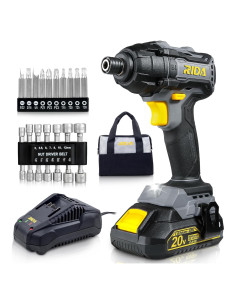 Destornillador de Impacto Inalámbrico RIDA 20V 180Nm con Accesorios