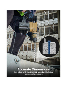 Set de Brocas SDS Plus Toolant 1/4" 4 Piezas para Concreto 2