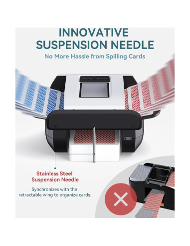 Barajador Automático KPAW X1 Recargable Bajo Ruido para 1-2 Barajas