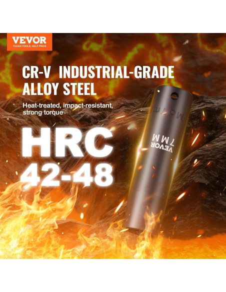 Juego de Enchufes de Impacto VEVOR 65 Piezas SAE y Métrico