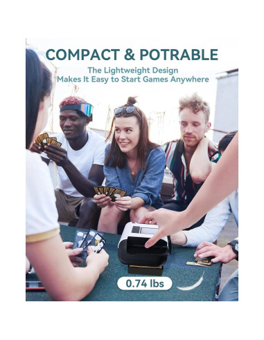 Barajador Automático KPAW X1 Recargable Bajo Ruido para 1-2 Barajas