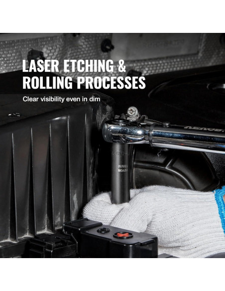 Juego de Enchufes de Impacto VEVOR 65 Piezas SAE y Métrico