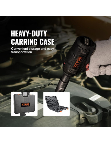 Juego de Enchufes de Impacto VEVOR 65 Piezas SAE y Métrico