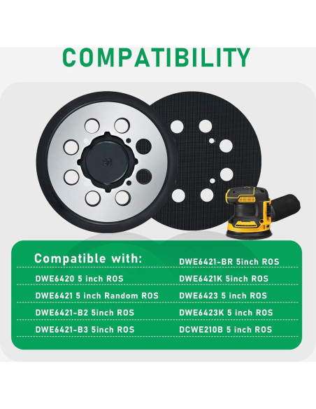 Pad de Lijado Klypticfit 12.7 cm 8 Agujeros para DeWalt
